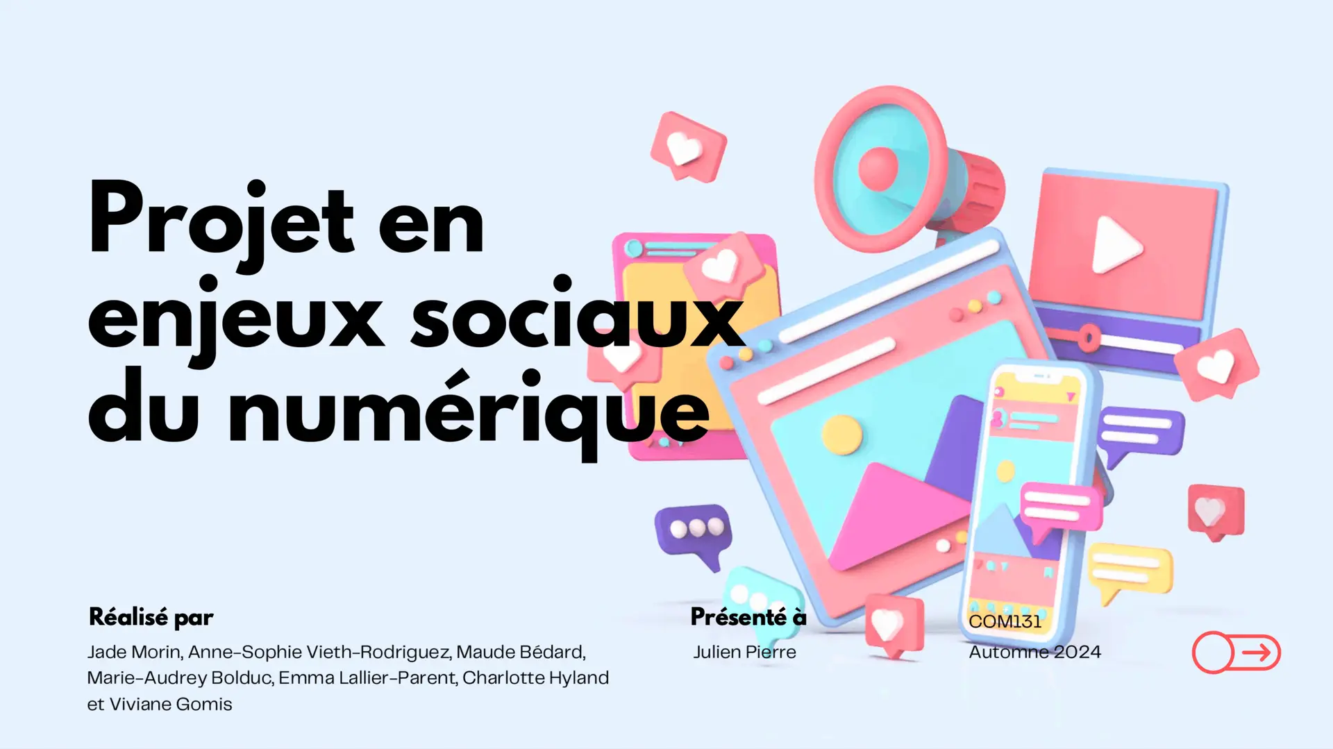 Projet en enjeux sociaux du numérique